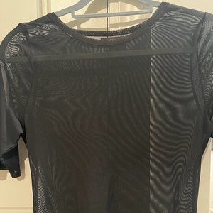 AFRM - Small S - Mesh Black Short Sleeve Top